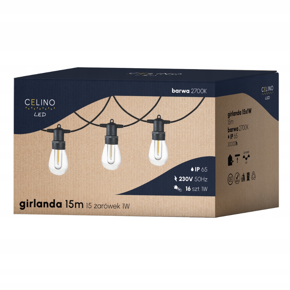 Celino LED girlanda 230 V 15 m